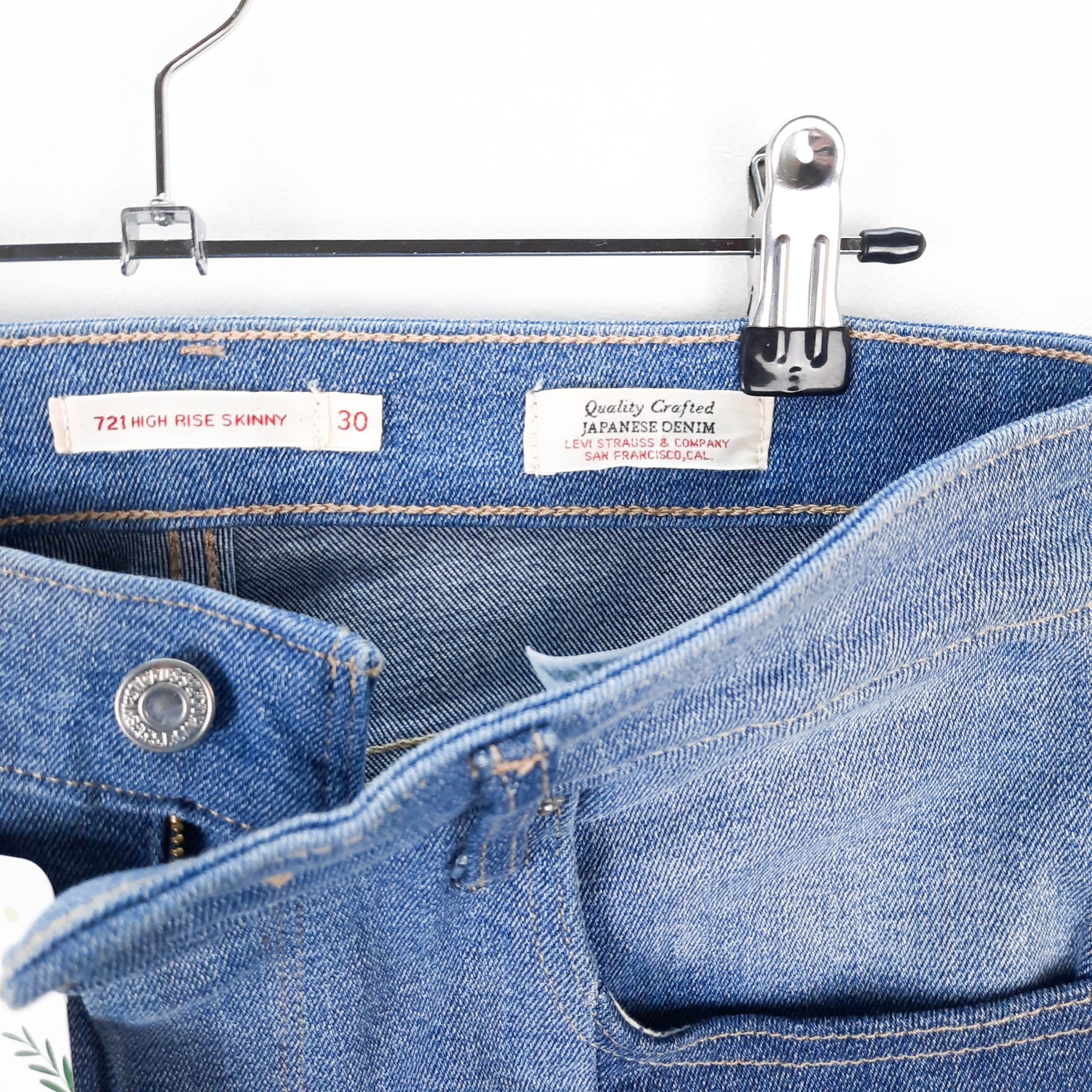 Levi's 721High Rise Skinny Japanese Denim Talla ESPAÑA 38 W30 de Segunda Mano