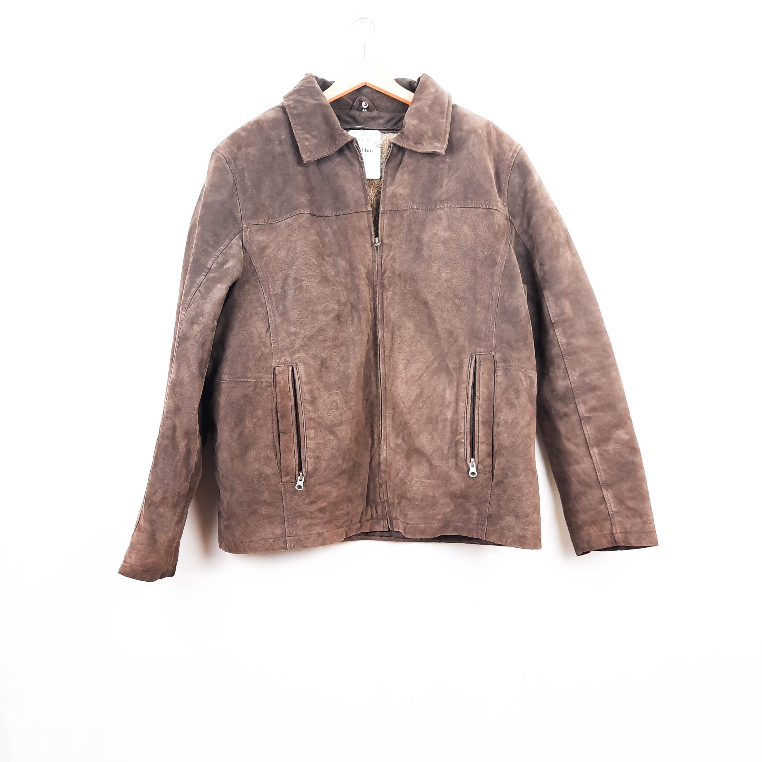 Cazadora 100% con forro de borrego desmontable piel Talla XL