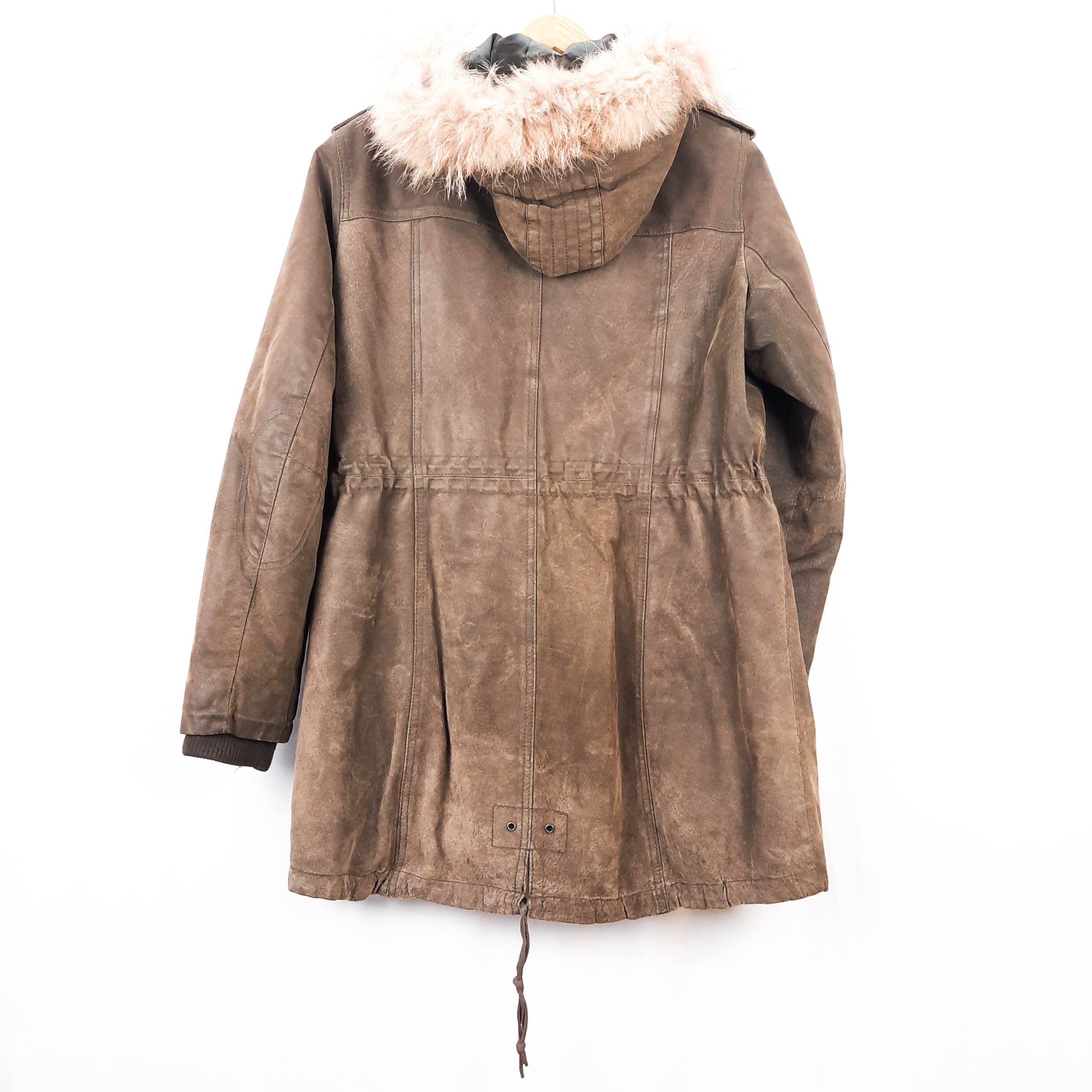 Cazadora 100% piel con capucha Talla L